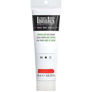 Liquitex Pro Heavy Body Acrylic Paint 4.65-oz Tube Cadmium Free Red Medium